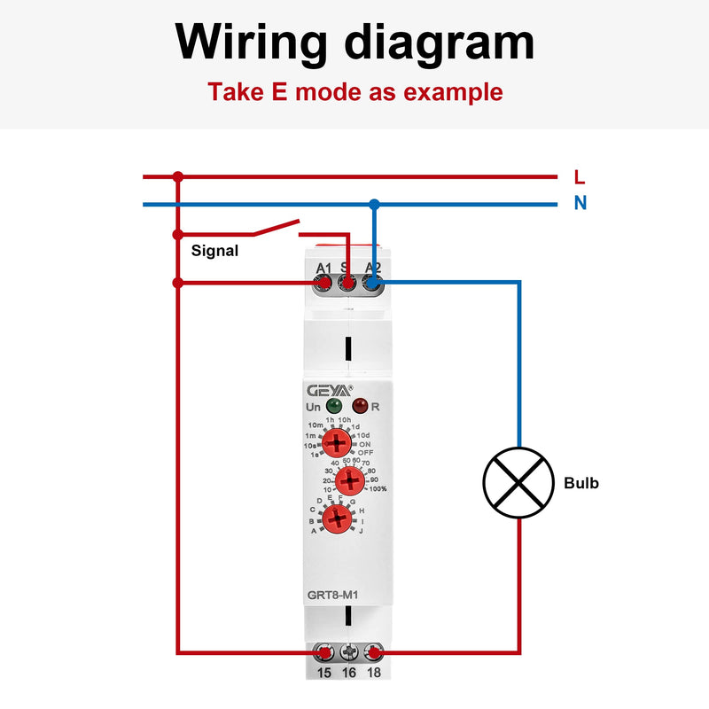 GEYA 16A Multifunction Time Relay 10 Function Choices AC/DC12V-240V 1 Output Control Relay(GRT8-M1,AC/DC12V-240V) AC/DC12V~240V Grt8-m1 - NewNest Australia