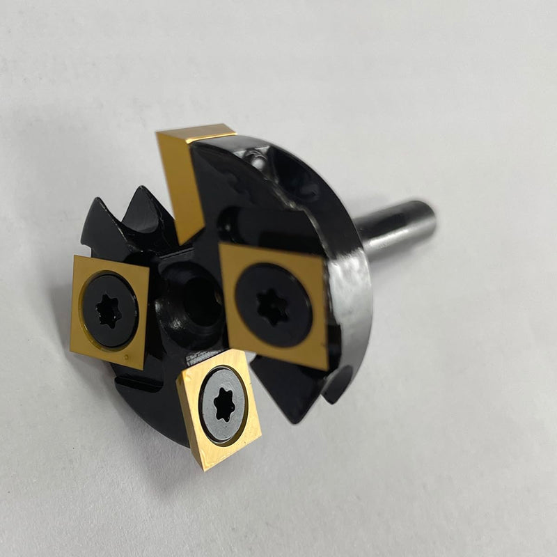 Carbide Insert CNC Spoilboard Surfacing Router Bit 1/4 Inch Shank 1-1/4" Cutting Diameter, Surfacing Slab Flattening for Woodworking with ATS Coating 1/4" Shank, 1-1/4" Cut Dia. with ATS Coated Insert