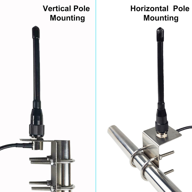Marine VHF Radio Antenna Low-Profile 156-163MHz with 16ft RG58 Low-Loss Coaxial Cable & PL259 Connector for Boat Sailboat Yacht Waterproof