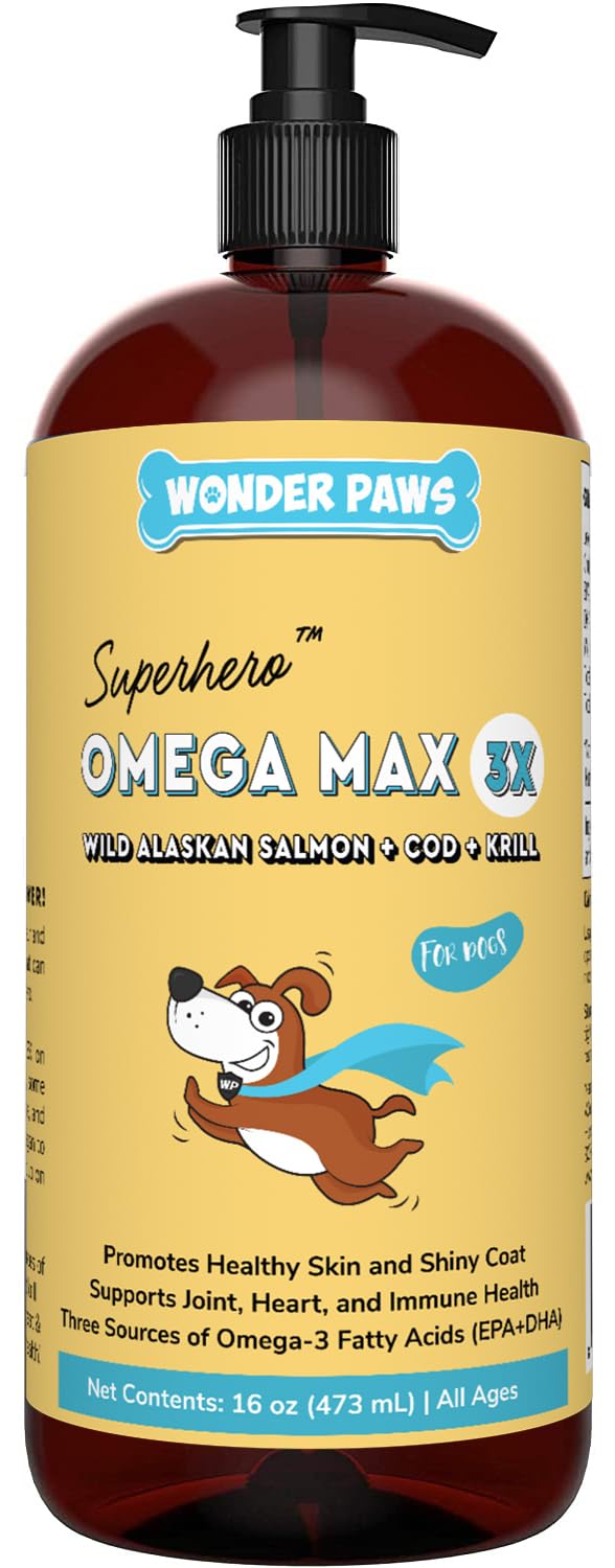 Grass-Fed Colostrum Powder Plus Omega Max Fish Oil - for Dog’s Immune Support, Skin, Allergies, Joint Care and Overall Health – Colostrum 3.20 Ounces - Omega Max 16 Ounces - PawsPlanet Australia