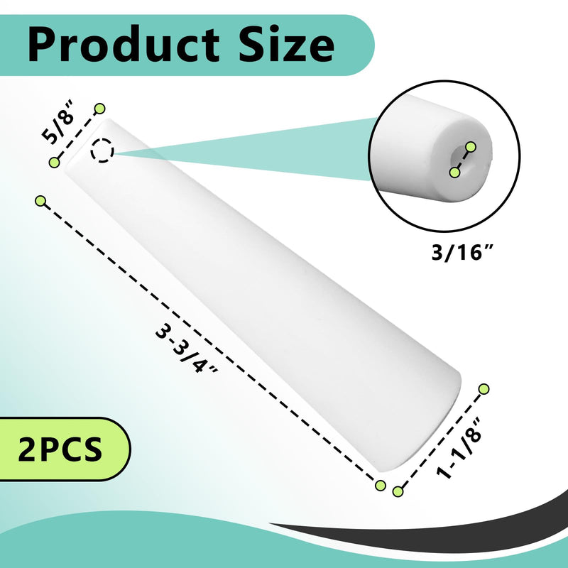 2PCS Large Sandblaster Nozzle Tip Ceramic, 3/16" ID Nozzle Tip, Sandblast Machine Nozzle Replacement, Sandblasting Consumables