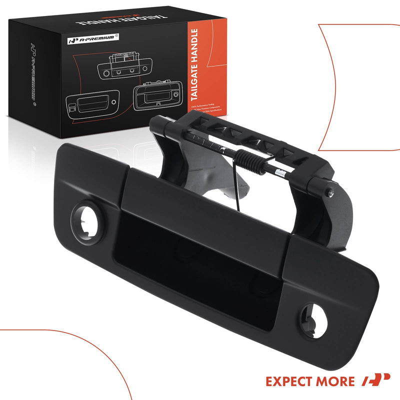 A-Premium Tailgate Handle Liftgate Latch Handle with Camera Hole Compatible with Ram 1500 2013-2022, 1500 Classic 2019-2022, 2500 3500 2013-2018 & Chrysler 200 2015, Primed Black, Replace# 68197873AA