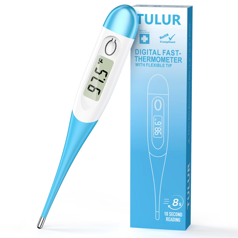 Thermometer for Adults and Kids with 8 Seconds Fast Accurate Reading, Accurate & Safe Baby Thermometer for Oral, Rectal or Under Arm Use, Digital Thermometer with Fever Alarm, Large LCD Display