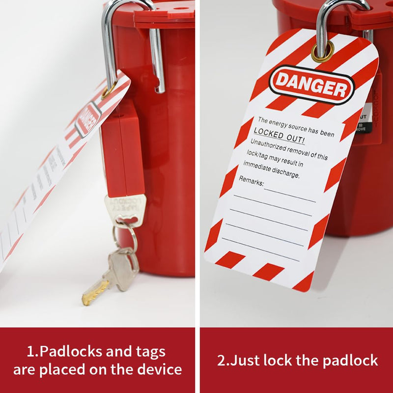50 Pack Lockout Tagout Tags OSHA Compliant Loto with 50 Zip Ties Do Not Operate Tags Electrical Equipment Repair