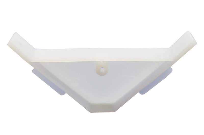 Berta 12-Pack, 90 Degree Cabinet Triangle Bracket, Plastic White Corner Support Braces
