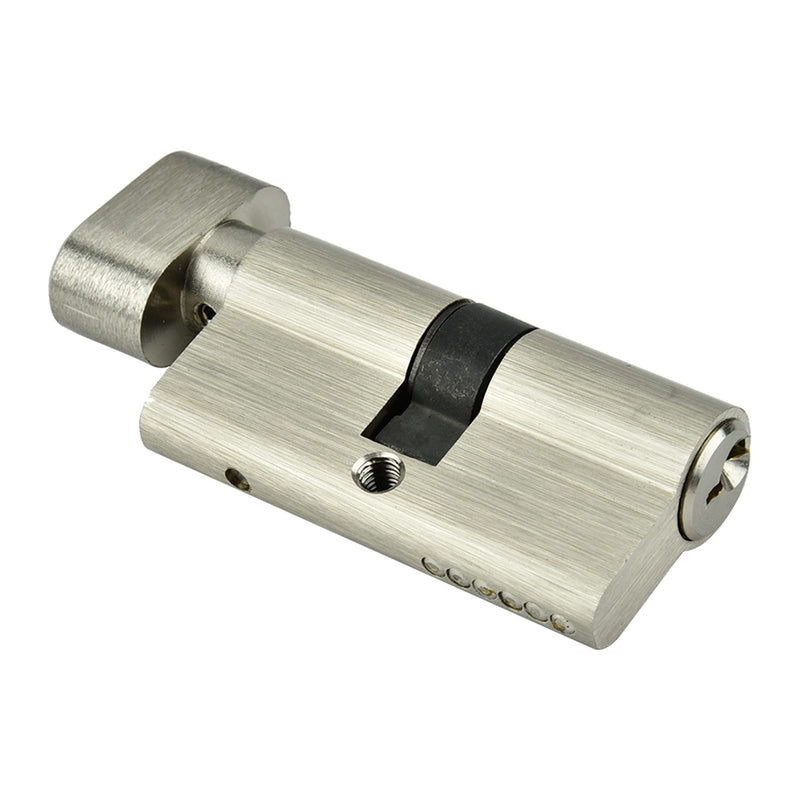 Lock Cylinder Single Open Lock Solid Copper Lock Cylinder, Anti Theft Cylinder with 3 Keys, Bedroom Bathroom Kit for Wooden Aluminum Doors Proof Lock (L=60mm (30/30))
