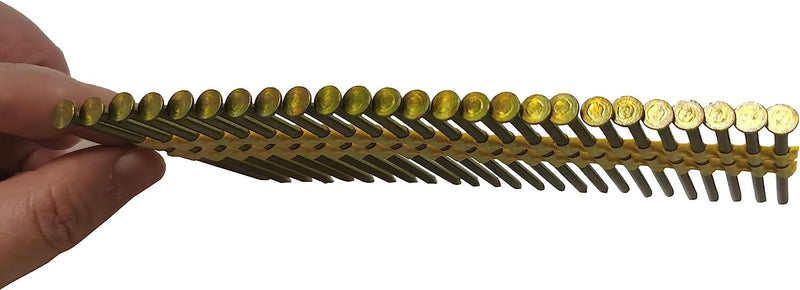 13-254-1M 21 Degree Framing Nails, 3-Inch x 0.120-Inch Round Head Plastic Strip Collated Framing Nails Smooth Shank Nails for Framing Nailer Gun (1,000 Counts) 3in. x 0.120in. 1M