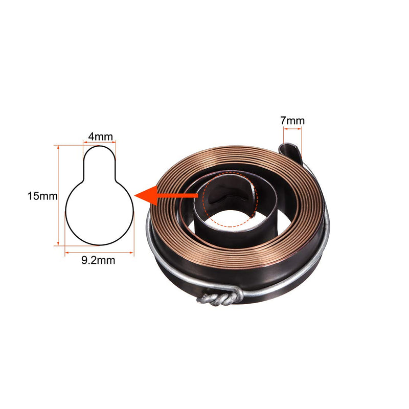 uxcell Drill Press Return Spring Quill Spring 6Ft Length 65.5mmx19mmx1mm