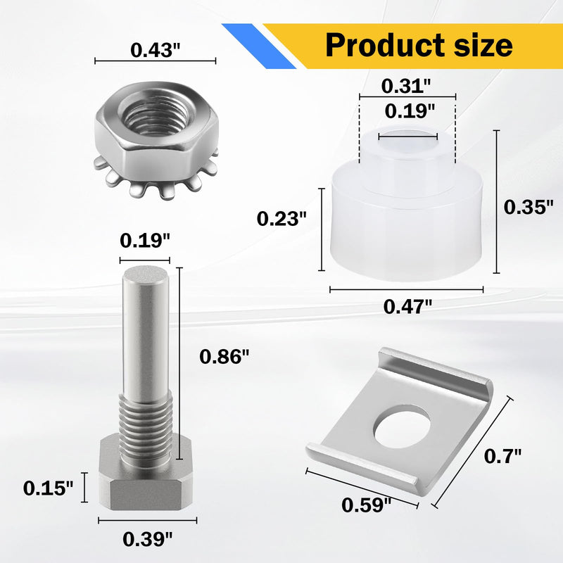 Shower Door Repair Kit– Shower Door Replacement Parts Compatible with SDPP01 SPB12 – for Framed & Frameless Shower Doors(2 - Piece