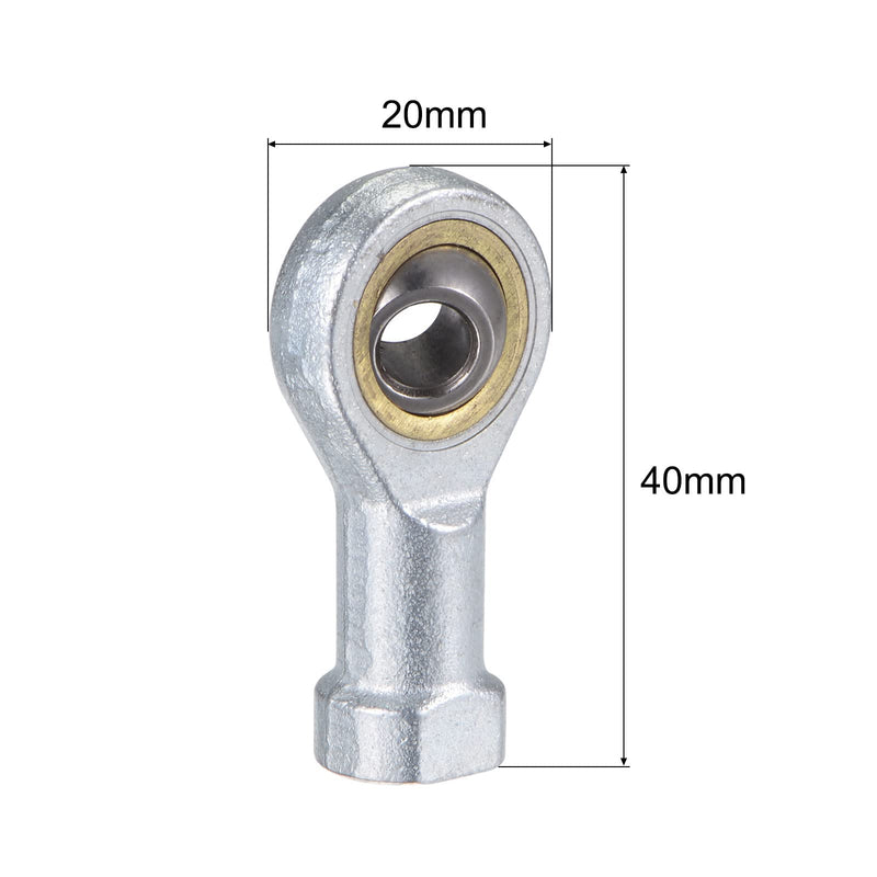 uxcell 2pcs SI6TK PHSA6 Spherical Rod End Bearing 6mm Bore Self-Lubricated Joint Bearing M6x1.0 Right Hand Female Thread Connector