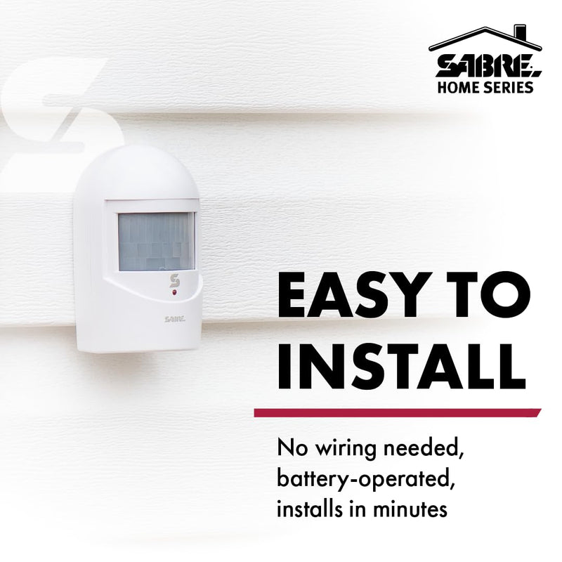 Sabre Driveway Alert, Wireless Motion Detector Sensor System with Driveway Alert, Weatherproof for Outdoor Security