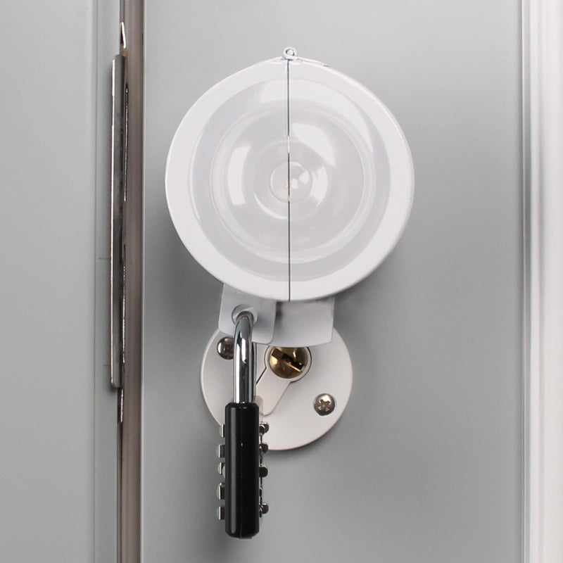 Door Knob Lockout Device Cover to Disable Doorknob/Faucet/Water Valve Hose Door Handle Temporary Lock for Bedroom Door from Outside Lock Door Handle Without Drilling White