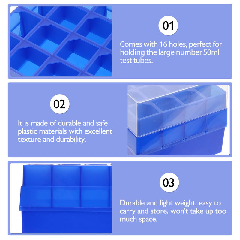 ULTECHNOVO 50Ml Centrifuge Tube Freezer Storage Box with Transparent Lid - Laboratory Test Tube Rack Holder for Scientific Research and Lab Use Space-Saving Plastic Container