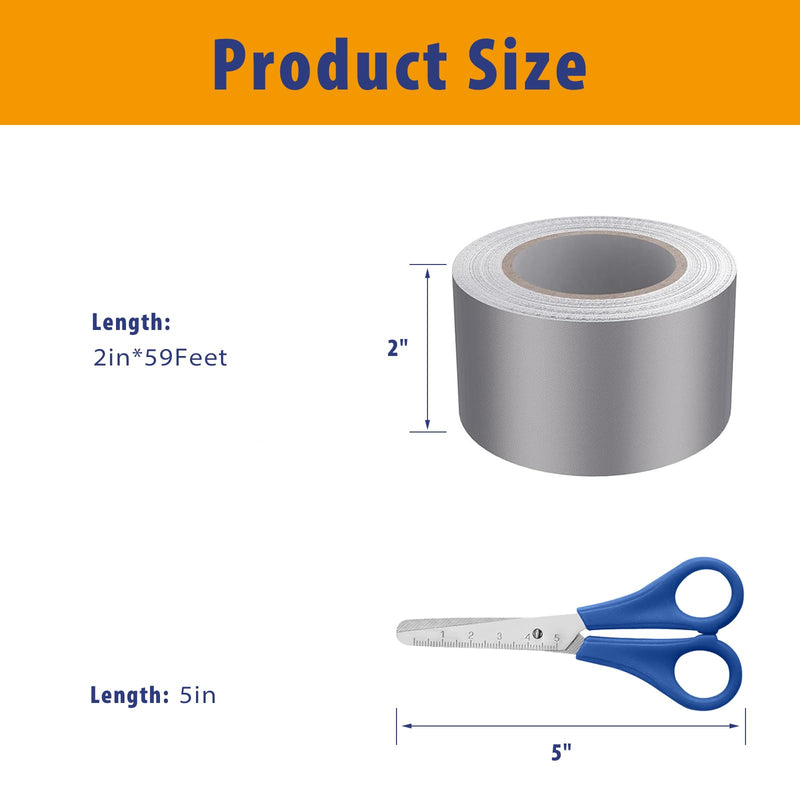 Faraday Tape Double Conductive Cloth Tape, with Conductive Adhesive for, Grounding, EMI Shielding, Wire Harness, Cable Interference Blocking (2in x 59 Feet) 2in x 59 Feet