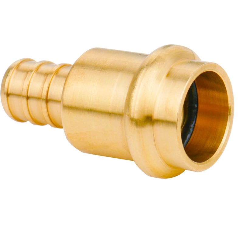 WHK 12 Pack 1/2" Press Propress x 1/2" PEX Adapter Crimp Fittings Brass Coupling Connect from Cooper to Pex B Pipe（Lead-Free,pro press copper to pex adapter 1/2) 1/2" Press x 1/2" Pex