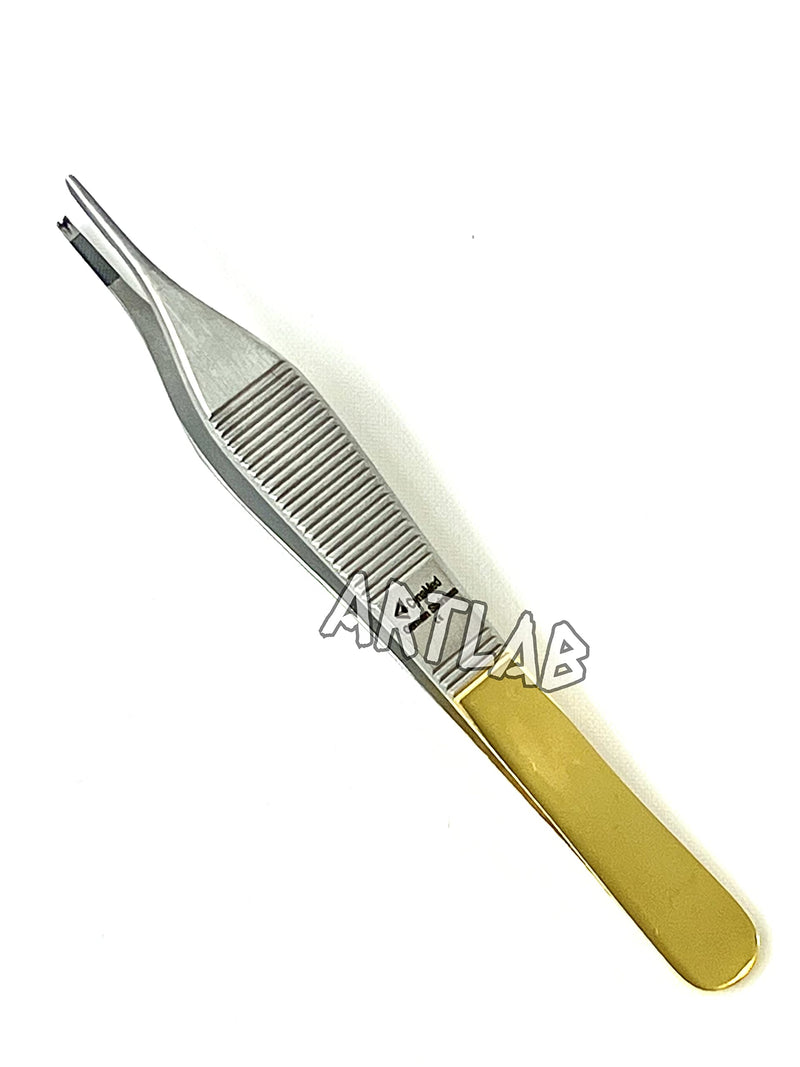 Premium German Stainless Tungsten Carbide TIP ADSON Forceps Tissue 1X2 Teeth ADSON Brown Forceps ADSON Dressing Forceps 4.75" Veterinary Instruments (ADSON FORCEP 1X2 Teeth) ADSON FORCEP 1X2 TEETH