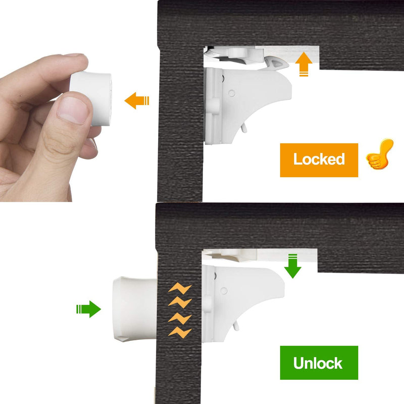 Vmaisi Magnetic Cabinet Locks Replacement Keys 5 Pack