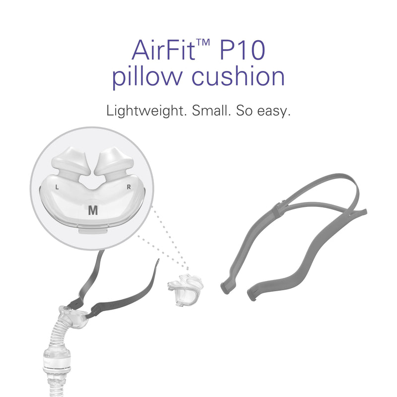 ResMed P10 Nasal Pillow Cushion - Replacement Silicone CPAP Mask Cushion - Frame System & Headgear Not Included - Premium CPAP Accessory - Medium