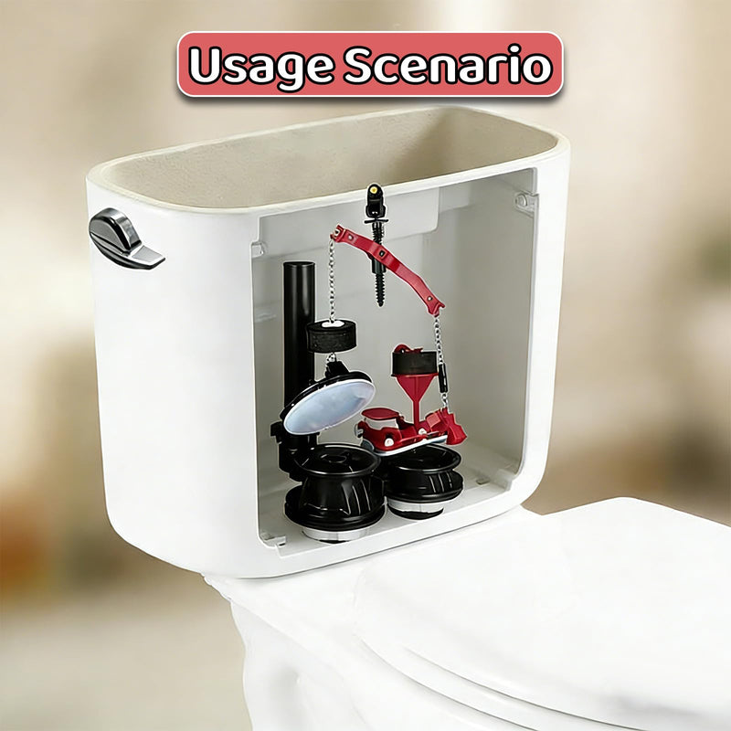 Toilet Flapper Replacement Kit for American Standard 7381657-200.0070A, Dual Silicone Seals, Metal Chain, Compatible with Vormax Flush System, Black Toilet Parts