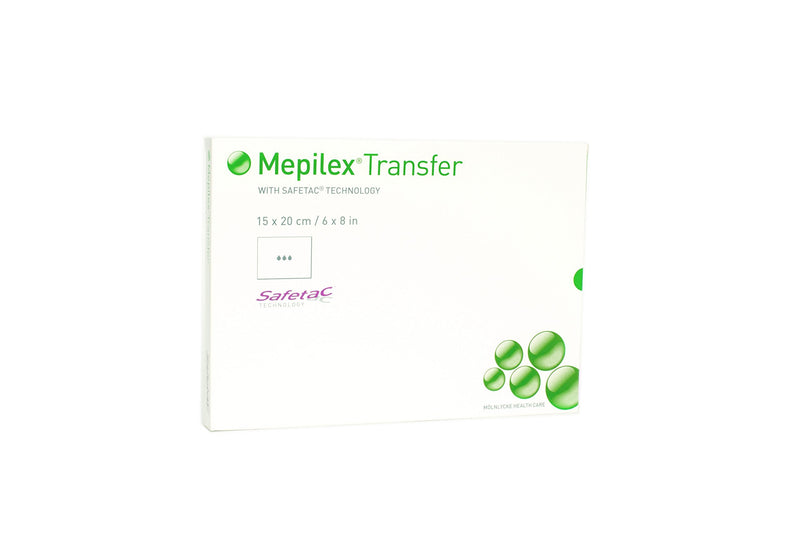 Mepilex 294899 Transfer Soft Silicone Exudate Transfer Dressing, 6" x 8" Size, Each Dressing