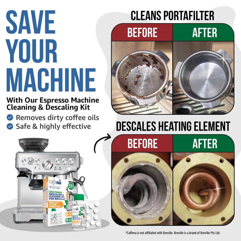 Caffenu Cleaning & Descaling Kit Compatible with Breville Espresso Machines