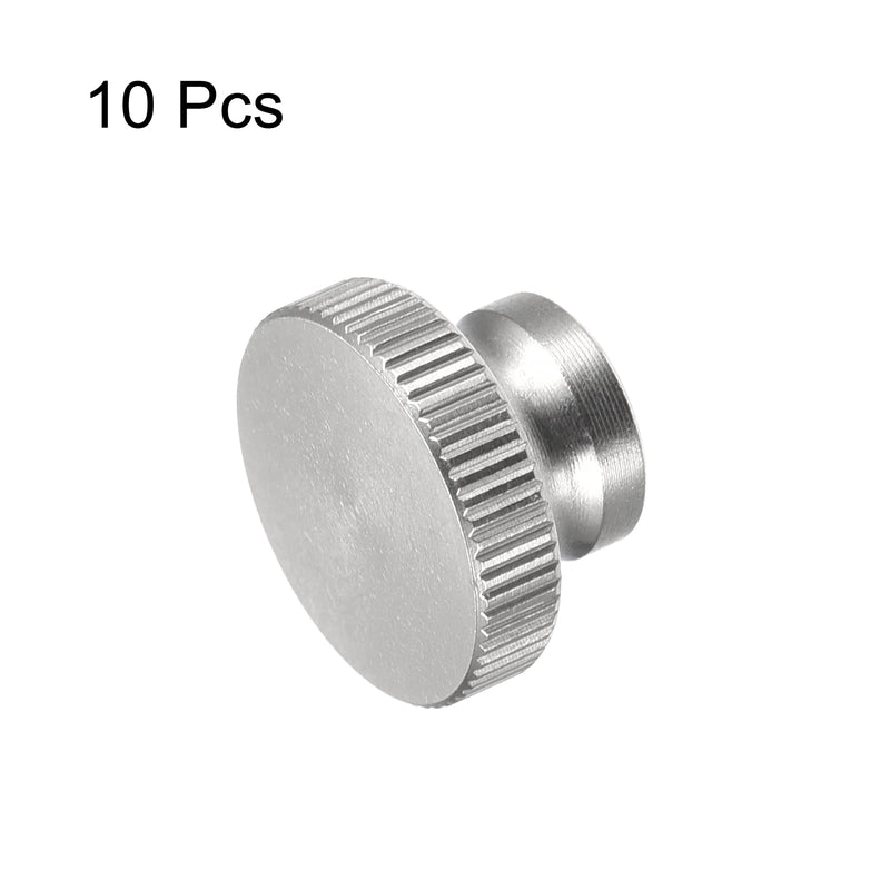 uxcell Knurled Thumb Nuts, 10pcs M5 x D16mm x H10mm 304 Stainless Steel Knurled Nut with Collar High Head Blind Hole Knurled Thumb Nuts for 3D Printer Parts M5 x 16mm x 10mm 10