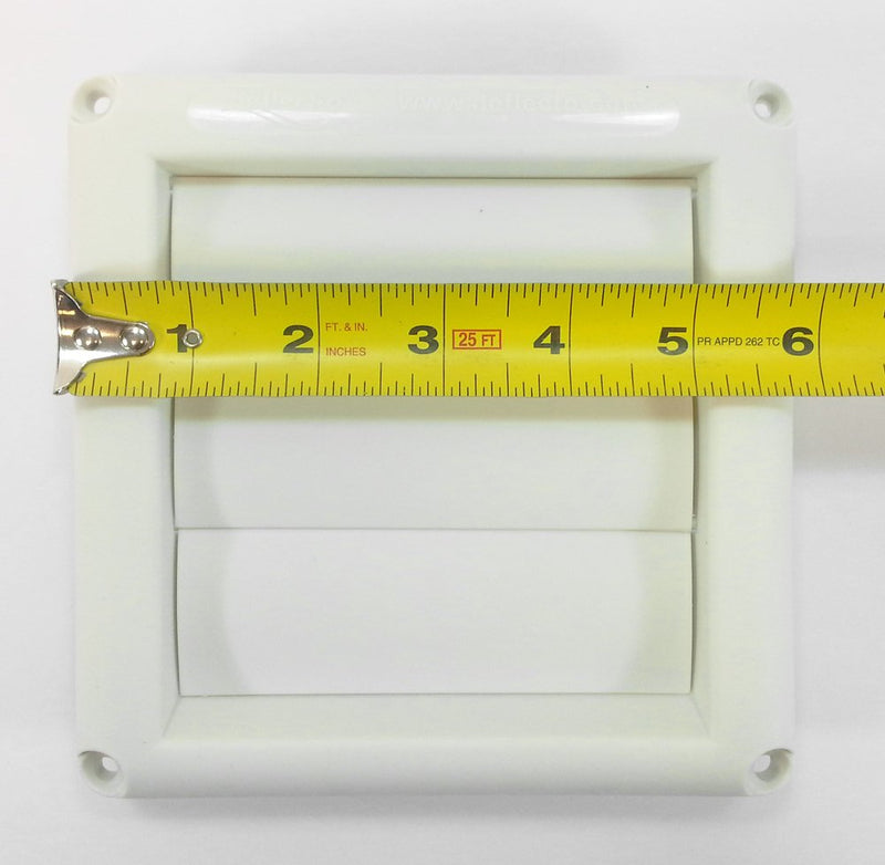 Deflecto Supurr-Vent Louvered Outdoor Dryer Vent Cover, White, 4" Hood (HS4W/18)