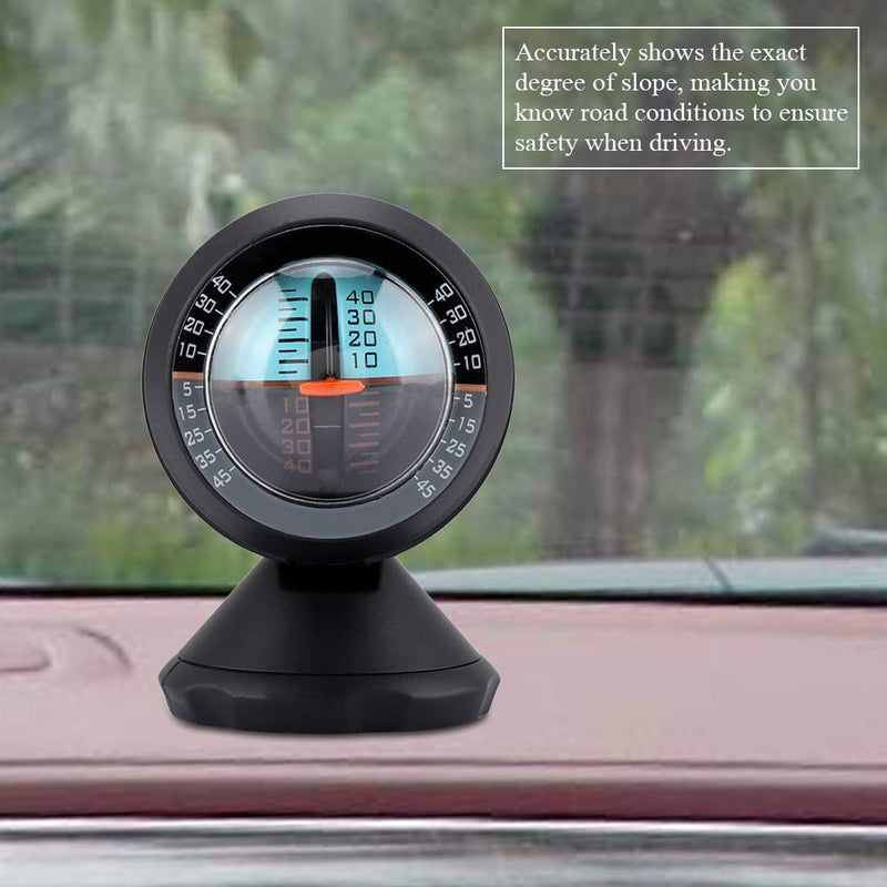 Tbest Car Inclinometer,Car Vehicle Inclinometer Slope Indicator Meter Level Tilt Gauge Road Safety Instrument