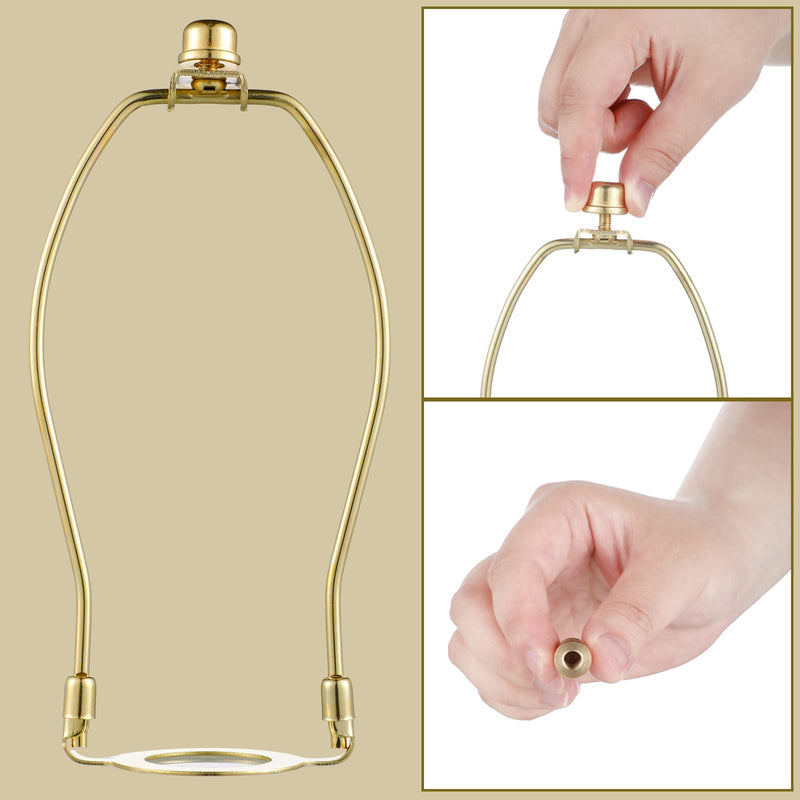 Honoson 8 Pcs 1/2 Inch Lamp Finial Tapped 1/4-27 Lamp Finials Caps Knob Accessories Tall Plated Steel Finials for Light Shade Holder Harp Tops(Gold, Silver, Black, Bronze) Gold, Silver, Black, Bronze