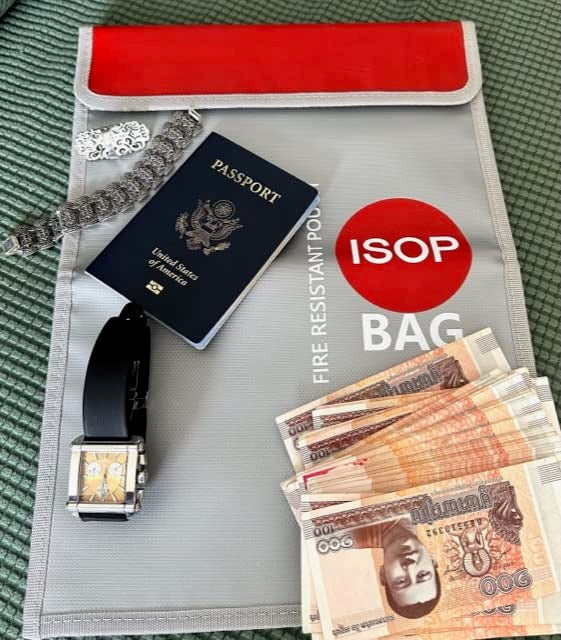 Fireproof Document Pouch 15" x 11" Money Safe - Fireproof Document Bag - Silicone Coated Fire Resistant Bag - Safe Storage for Money or Documents - Waterproof Safe for Documents