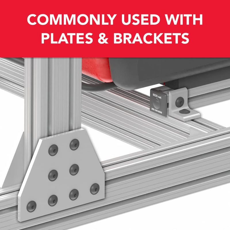 8020, 3278, 15 Series 5/16-18 Offset Threaded Slide in Economy T-Nut Steel T-Slot Accessories for 80/20 Aluminum Extrusion Hardware Nuts (25 Pack) 25