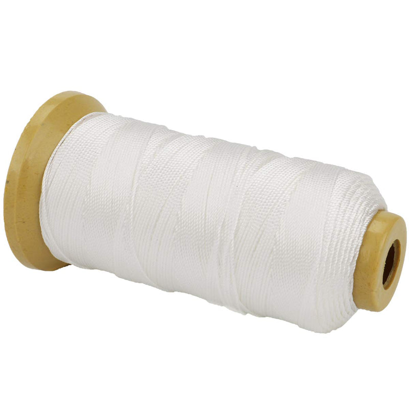 656 Feet Twisted Nylon Line Twine String Cord for Gardening Marking DIY Projects Crafting Masonry (White, 1mm-656 feet) White