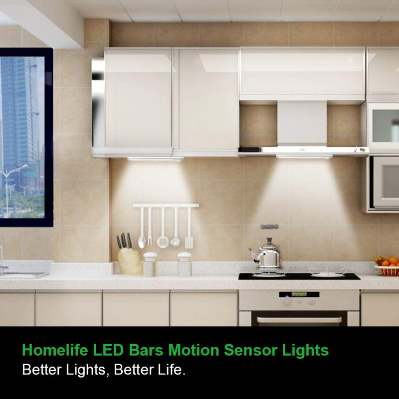 goodland 160 LED Closet Lights Motion Sensor Under Cabinet Lights Indoor Lighting 3600mAh Battery Powered Light Bar Dimmable Rechargeable Closet Light for Kitchen, Wardrobe, Stairs(2 Pack) 2 Packs 160 LED