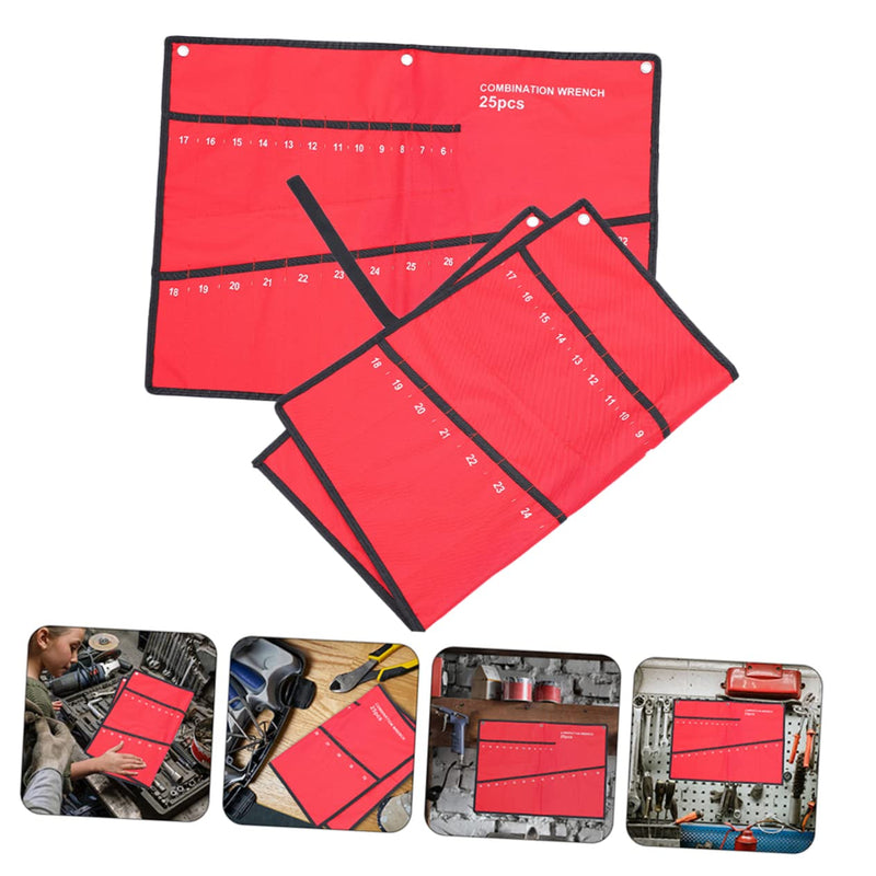 DOITOOL Tool Roll Bag 25 Slot Electrician Storage Holder Lightweight Canvas Wrench Organizer Portable Tool Storage for Repair and Maintenance