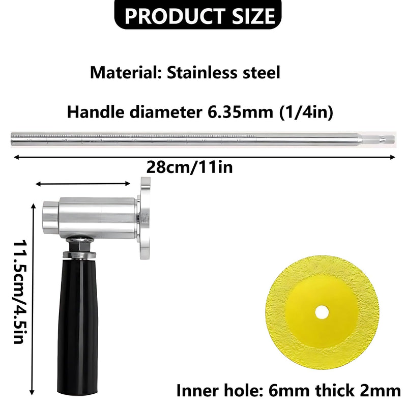 Inside Pipe Cutter for PVC Pipe Cutter, with Diamond Grit Cutting Wheel and Handle, Fit for 1-1/2 Inch to 8 Inch,7 Inch Adjustable Cutting Depth,1/4in Hex Shank Fit for Impact Drivers 1 Set