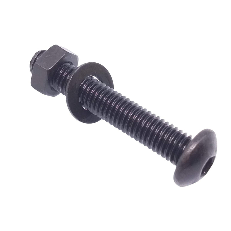 Yodaoke 100pcs M5-0.8 x 30mm Button Head Socket Cap Screw, ISO 7380 Hex Drive, Class 10.9, Alloy Steel, with Nut and Washer
