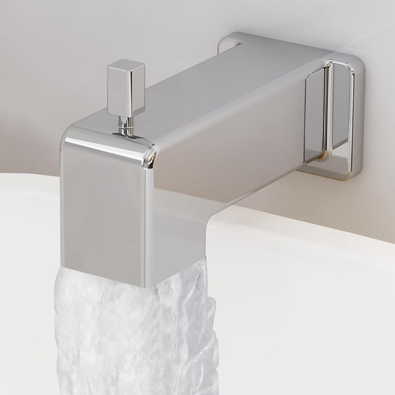 Kedra Bathtub Spout with Diverter, 5.9 Inch Slip-On Diverter Tub Spout, Replacement Bath Tub Faucet for 1/2" Copper Water Tube, Polished Chrome