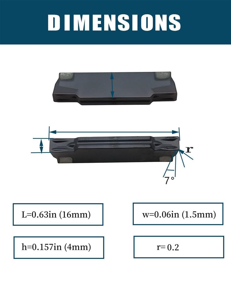 1pc 1/2In Shank MGEHR1212-2 High Quality Lathe Grooving Cut-Off Parting Tool Holder with 10pcs MGMN200 Indexable Grooving Inserts for Steel, Stainless Steel (MGEHR1212-2+ MGMN200) MGEHR1212-2+ MGMN200