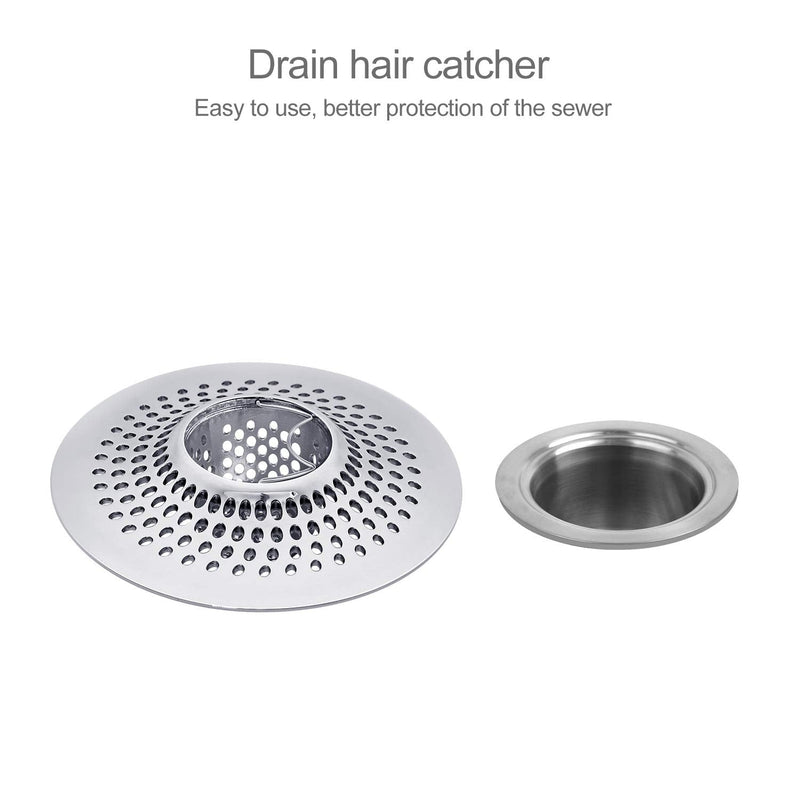 LEKEYE Drain Hair Catcher/Bathtub Shower Drain Hair Trap/Strainer Stainless Steel Drain Protector(Patented Product) 6060