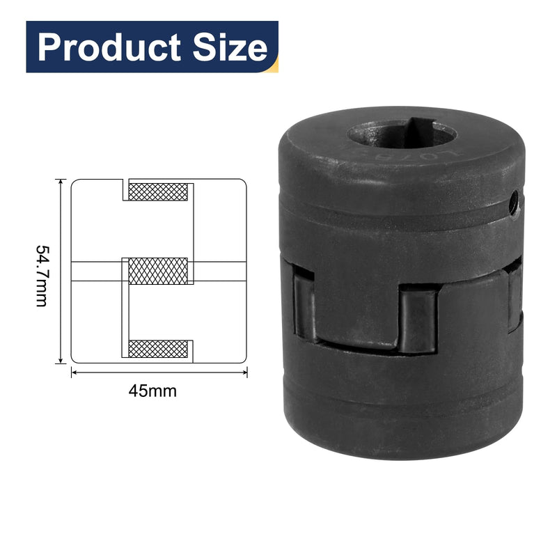 uxcell 3/4" to 1" L075 Flexible 3-Piece L-Jaw Coupling Coupler Set & Buna-N NBR Rubber Spider for Log Splitter Hybrid Equipment