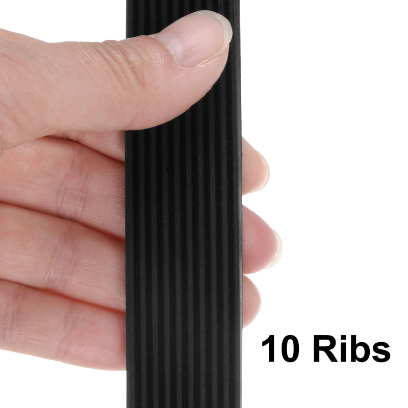 uxcell 2pcs 300J10 PJ V-Ribbed Belt 10 Ribs 30" Length x 0.92" Width x 0.14" Height, EPDM Poly V Belt, Multi Wedge Micro V Serpentine Belt