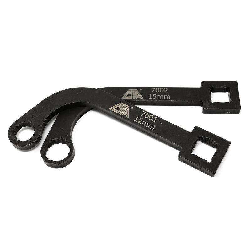 CTA Tools 7005 Turbo Wrench Set, 2pc -12mm & 15mm, Compatible with Cummins Tools, Fits 12mm & 15mm Turbocharger Bolts on ISB 5.9L and 6.7L Engines, Replacement for factory tool 9866B, 9866A, and 9866