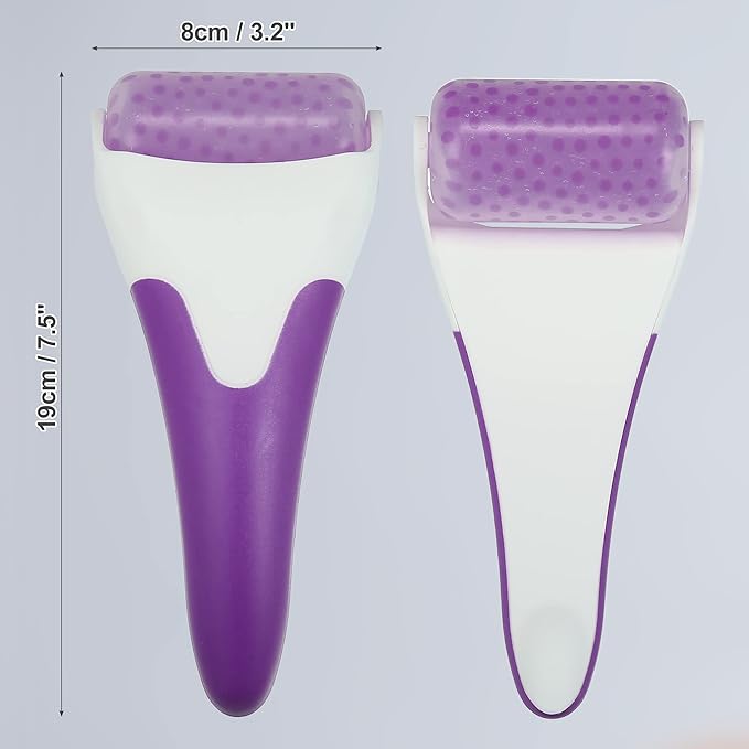 VOCOSTE 2pcs Ice Roller for Face Ice Face Roller Massager Facial Roller Skin Care Tool for Face Eye Swelling Reduction Pink Purple - NewNest Australia