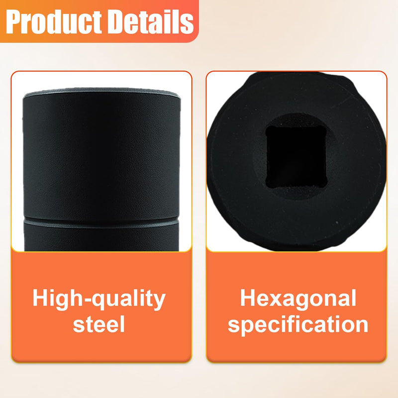 YoRise Car Oil Pressure Sensor Socket, Universal 6 Point Oil Sending Unit Quick Removing & Installing Tool, 1 1/16 Oils Pressure Switch Socket Fits 1 1/8" Hex Wrench or 3/8" Drive (Black) Black