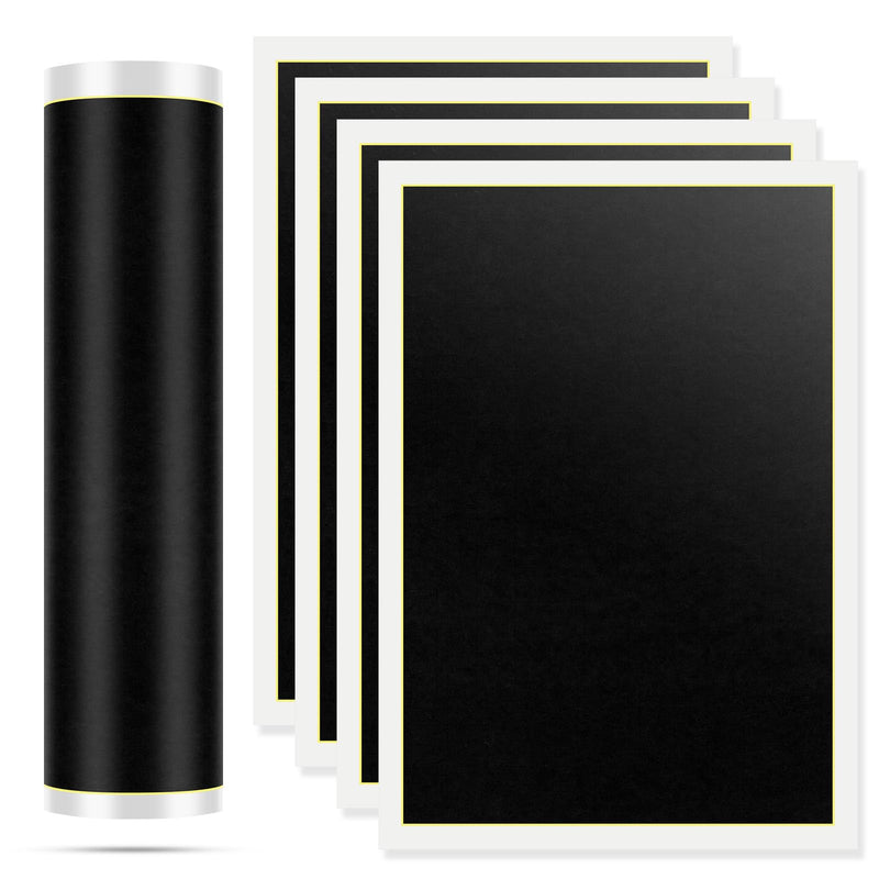 CAMXTOOL Engraving Marking Paper, 5Pcs Engraving Marking Color Papers - Black, 14.2"x9.4" - Paper Blank for Engraver, CO2, Fiber, Glass, Metal, Ceramics, DIY Crafts