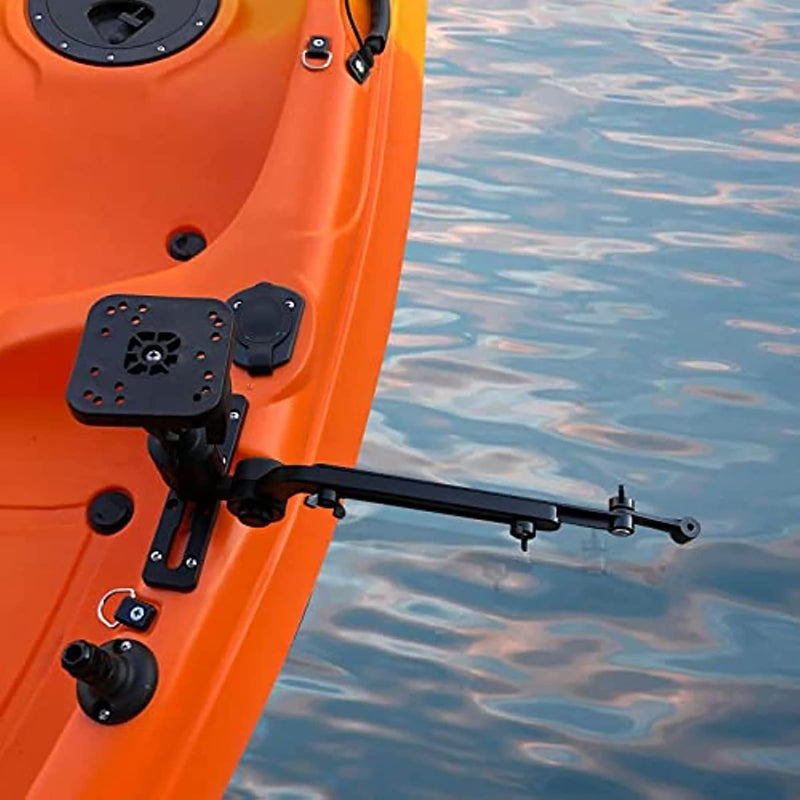 Kayak/SUP Transducer Mounting Arm with Marine Electronics Fish Finder Base Adapter Mount for Kayak Canoe Fish Finder Installation and Fixing