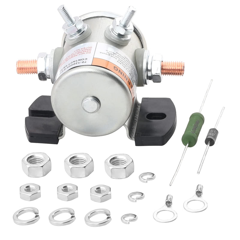 Roykaw 36 Volt #70 Series Continuous Duty Solenoid Relay with Resistor & Diode Kit for EZGO Electric Golf Cart, Upgrade Mount Bracket, Anti-Vibration, OEM # 27855G01 11761G1 27855G02 31680G1 3016
