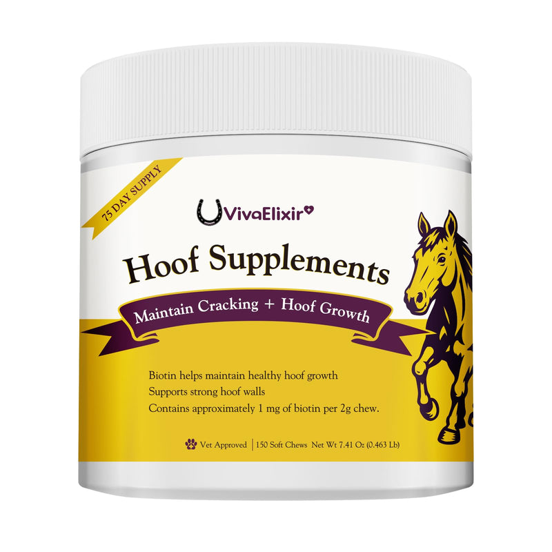 Hoof Supplements for Horses, Horse Supplies, Strengthener with MSM, Horse Health - Supports Strong Hooves and Optimal Growth，Keep Hoof Healthy-150 Chews