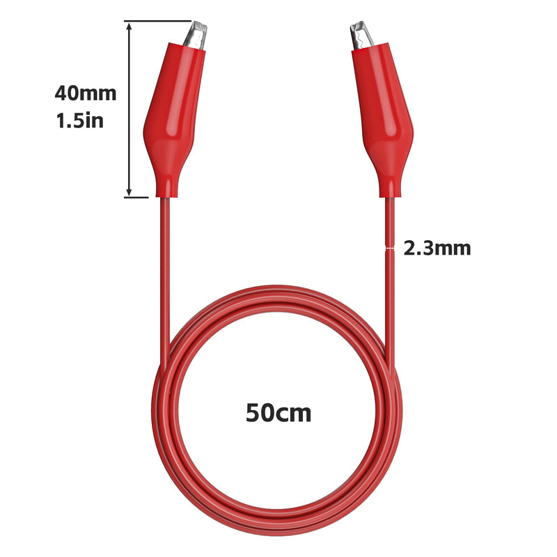 Goupchn 10PCS Alligator Clips Electrical Test Leads Dual Ended Crocodile Clips Jumper Wires for Circuit Connection Electrical Testing Red&Black Red+Black