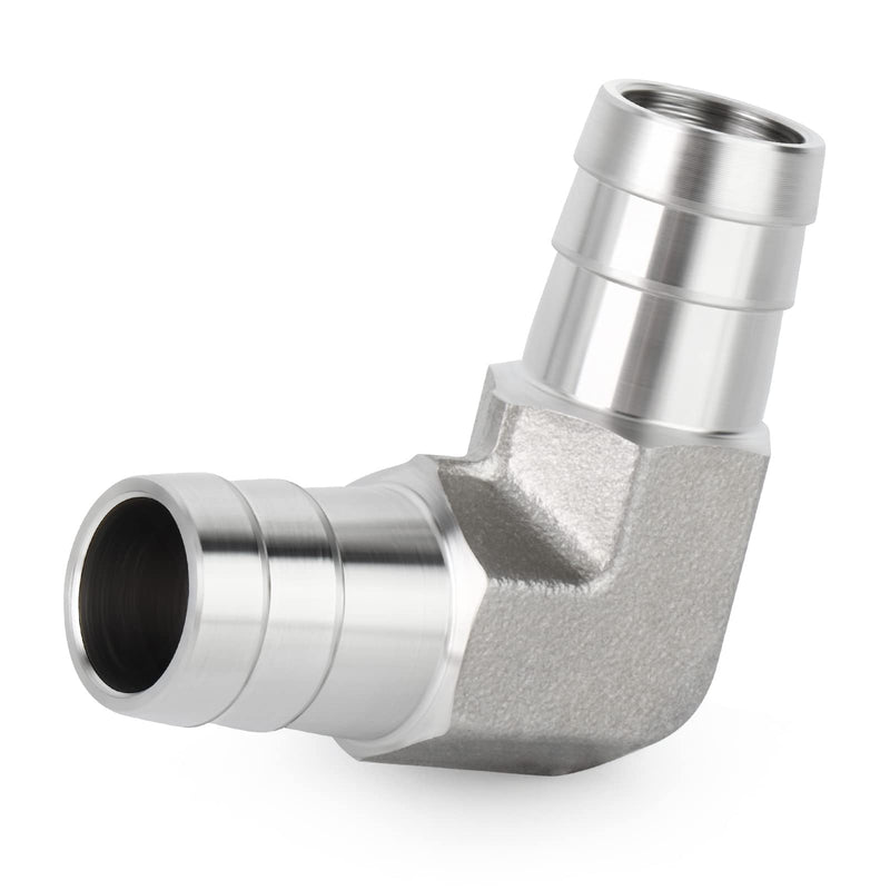 TAISHER 2PCS 304 Stainless Steel 90 Degree Elbow Hose Barb Fittings 5/16" Barb x 5/16" Barb for Fuel/AIR/Lquid/Gas with 4PCS Hose Clamp 5/16" Barb x 5/16" Barb（90 Degree） 2